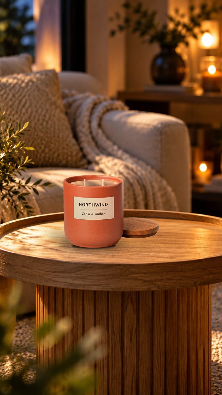 A product placed in a studio scene